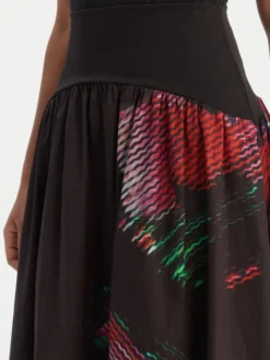 Desigual Spódnica midi 26SWFW02 Czarny Regular Fit