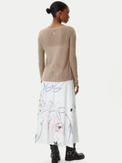 Desigual Sukienka codzienna Kala 25WWVK25 Biały Slim Fit