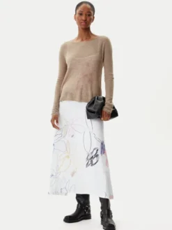 Desigual Sukienka codzienna Kala 25WWVK25 Biały Slim Fit