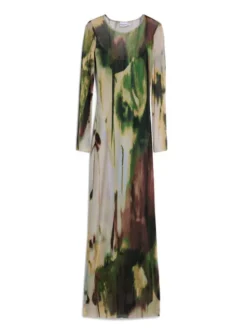Desigual Sukienka codzienna Godiva 25WWVK41 Zielony Slim Fit