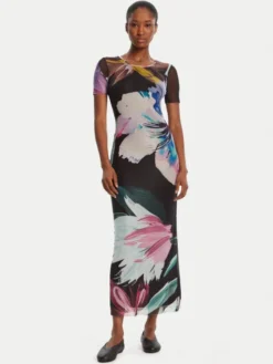 Desigual Sukienka codzienna Bernadette 25WWVK19 Kolorowy Slim Fit