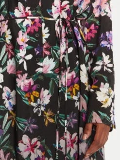 Desigual Sukienka koszulowa Camisero Acrilica 25WWVW11 Czarny Regular Fit