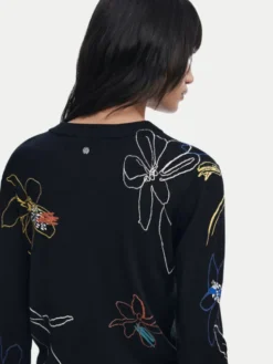 Desigual Sweter Arty 25WWJF33 Czarny Regular Fit