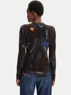 Desigual Sweter Butterfly Lacroix 25WWJF05 Czarny Regular Fit