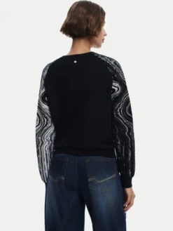 Desigual Sweter Kodiak 25WWJF28 Czarny Regular Fit