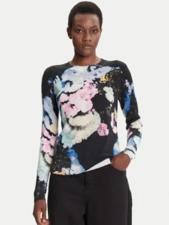 Desigual Sweter Nenufar Lacroix 25WWJF46 Kolorowy Regular Fit