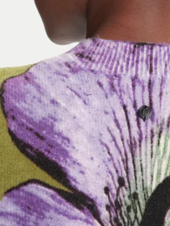 Desigual Sweter Orquidea Lacroix 25WWJF42 Zielony Regular Fit