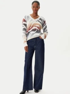 Desigual Sweter Wasilla 25WWJF21 Kolorowy Regular Fit