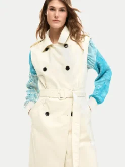 Desigual Trencz Duolo 26SWEW34 Écru Regular Fit
