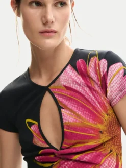 Desigual T-Shirt Dublin 26SWTK05 Czarny Regular Fit