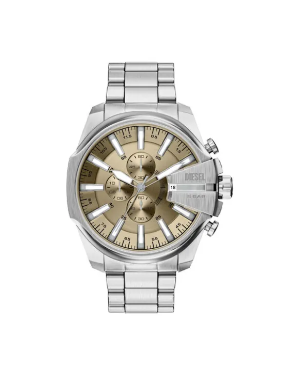 Diesel Zegarek Mega Chief Slim DZ4702 Srebrny