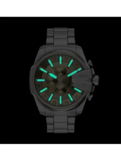 Diesel Zegarek Mega Chief Slim DZ4702 Srebrny