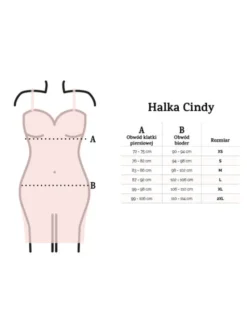 DKaren Lingerie Halka Cindy Czarny Classic Fit