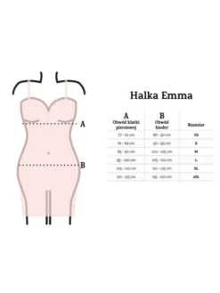 DKaren Lingerie Halka Emma Czarny Slim Fit