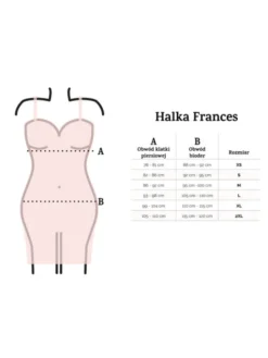 DKaren Lingerie Halka Frances Czerwony Classic Fit