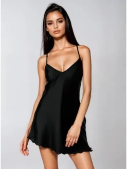 DKaren Lingerie Halka Sasha Czarny Classic Fit