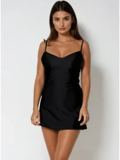 DKaren Lingerie Halka Sasha Czarny Classic Fit
