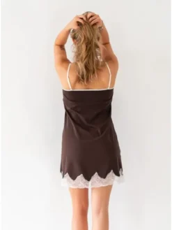 DKaren Lingerie Halka Sendi2 Brązowy Classic Fit