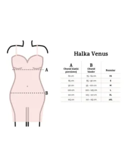DKaren Lingerie Halka Venus Czarny Classic Fit