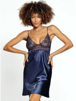 DKaren Lingerie Halka Wendy Granatowy Classic Fit