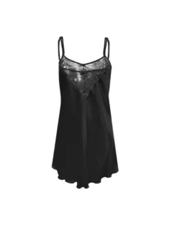 DKaren Lingerie Koszula nocna Carla Fioletowy Classic Fit