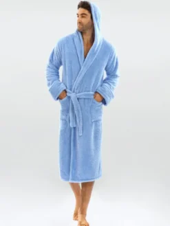 DKaren Lingerie Szlafrok 130MęskaKaptur Niebieski