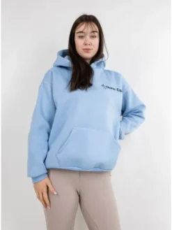 DKaren Sport Bluza Eq 001 Błękitny Classic Fit
