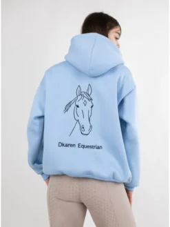 DKaren Sport Bluza Eq 001 Błękitny Classic Fit