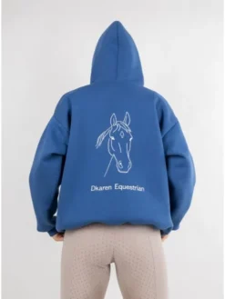 DKaren Sport Bluza Eq 001 Niebieski Classic Fit