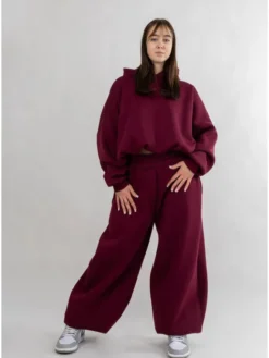 DKaren Sport Dres B27 Bordowy Oversize