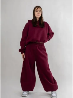 DKaren Sport Dres B27 Bordowy Oversize