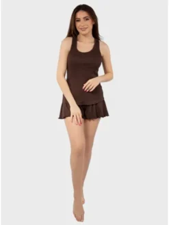 DKaren Sport Dres DK-K-P1 Brązowy Classic Fit