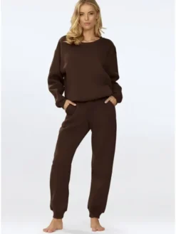 DKaren Sport Dres Rehema Brązowy Classic Fit