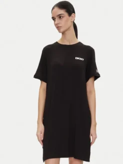 DKNY Koszula nocna YI30051 Czarny Relaxed Fit