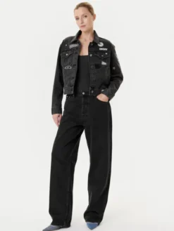 DKNY Kurtka jeansowa P5GCYC72 Szary Regular Fit