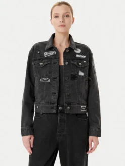 DKNY Kurtka jeansowa P5GCYC72 Szary Regular Fit
