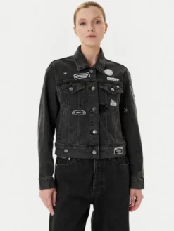 DKNY Kurtka jeansowa P5GCYC72 Szary Regular Fit