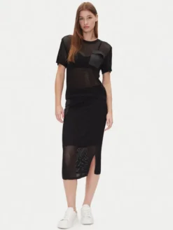 DKNY Spódnica ołówkowa P5BRAV85 Czarny Slim Fit
