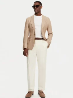Dolce&Gabbana Marynarka G2NW0T FU4L0 Beżowy Regular Fit
