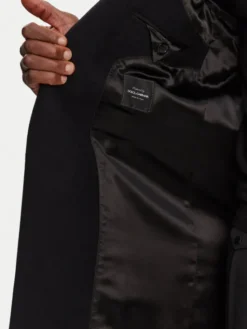 Dolce&Gabbana Płaszcz wełniany G036IT HUMJ2 Czarny Regular Fit