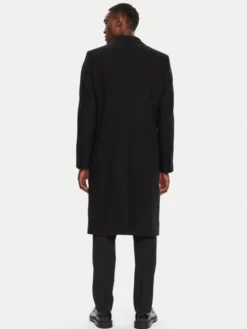 Dolce&Gabbana Płaszcz wełniany G036IT HUMJ2 Czarny Regular Fit