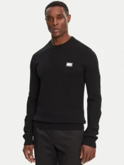 Dolce&Gabbana Sweter GXO39T JEMQ4 Czarny Regular Fit