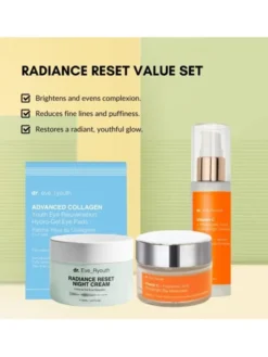 dr. Eve Ryouth Radiance Reset + Płatki Pod Oczy + Hydrabright Duo Krem na dzień i na noc