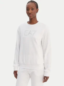 EA7 Emporio Armani Bluza 7W000953 AF15831 U0002 Biały Regular Fit
