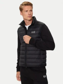 EA7 Emporio Armani Kamizelka 8NPQ06 PNGPZ 1200 Czarny Regular Fit
