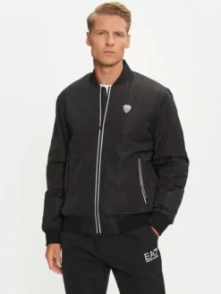 EA7 Emporio Armani Kurtka bomber 8NPB12 PN7LZ 1200 Czarny Regular Fit