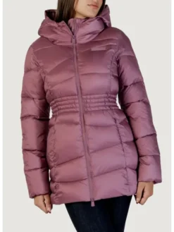EA7 Emporio Armani Kurtka skórzana BOMBER JACKET Fioletowy Egg Fit