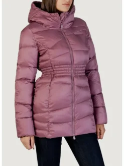 EA7 Emporio Armani Kurtka skórzana BOMBER JACKET Fioletowy Egg Fit