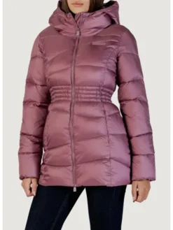 EA7 Emporio Armani Kurtka skórzana BOMBER JACKET Fioletowy Egg Fit