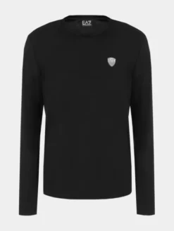 EA7 Emporio Armani Longsleeve 8NPT17 PJRGZ 1200 Czarny Regular Fit
